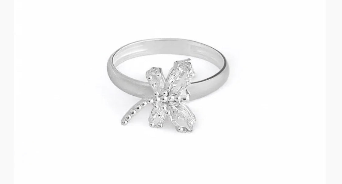 Dragonfly Zirconia Ring
