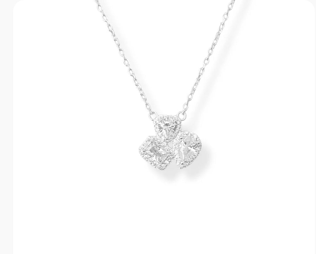 Halo Zirconia Pendant Necklace