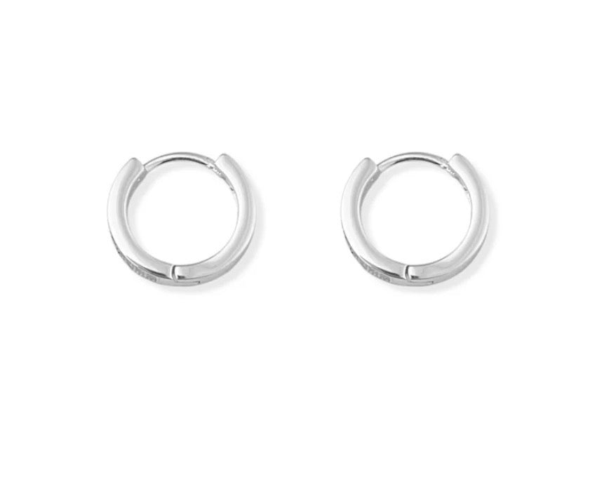 Crystal Pavé Huggie Earrings